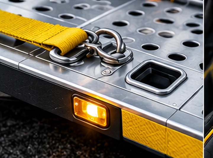 Recovery vehicle loading deck and equipment detail